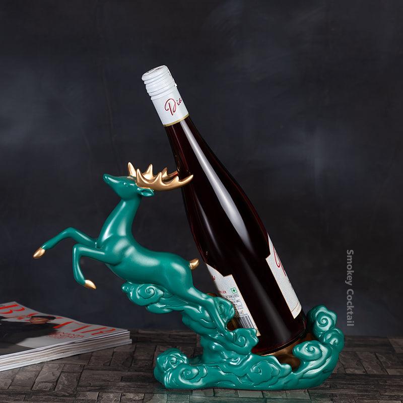Deer Wine Rack | Resin | Black and Green