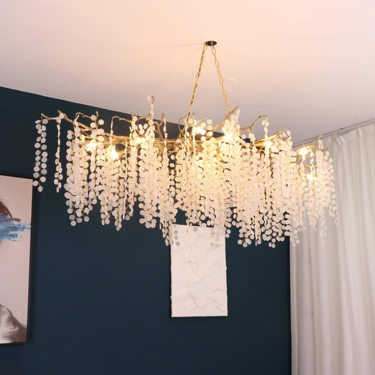 Crystal Chandelier | Brass & Nickel Finish | Multiple Diameter Options