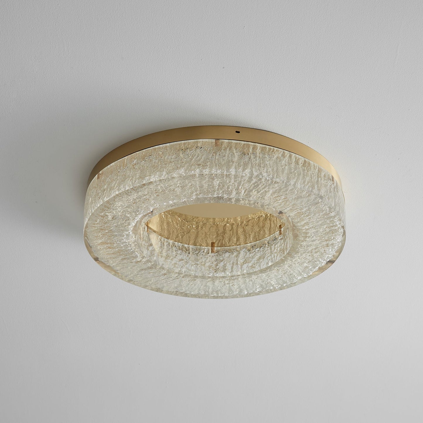 Ice Crack Ceiling Lamp | Brass & Resin | Circle