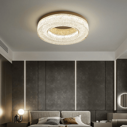 Ice Crack Ceiling Lamp | Brass & Resin | Circle