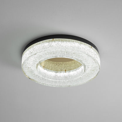 Ice Crack Ceiling Lamp | Brass & Resin | Circle