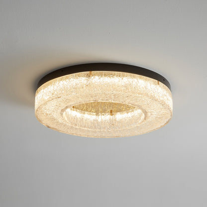Ice Crack Ceiling Lamp | Brass & Resin | Circle