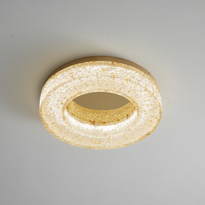 Ice Crack Ceiling Lamp | Brass & Resin | Circle