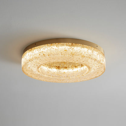 Ice Crack Ceiling Lamp | Brass & Resin | Circle