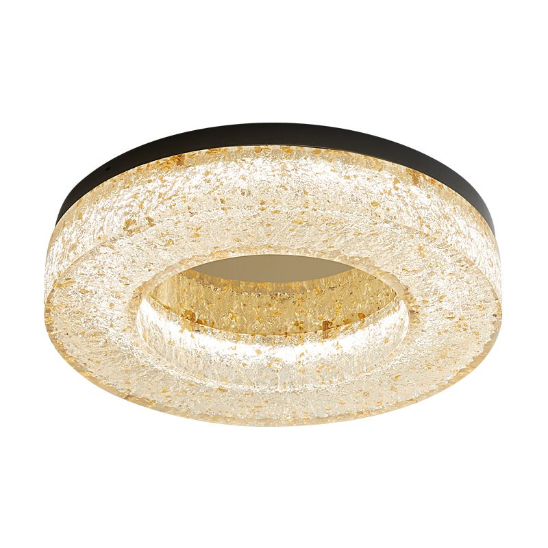 Ice Crack Ceiling Lamp | Brass & Resin | Circle