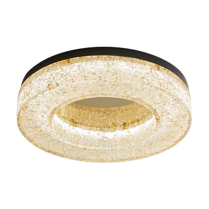 Ice Crack Ceiling Lamp | Brass & Resin | Circle