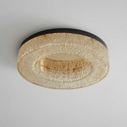 Ice Crack Ceiling Lamp | Brass & Resin | Circle