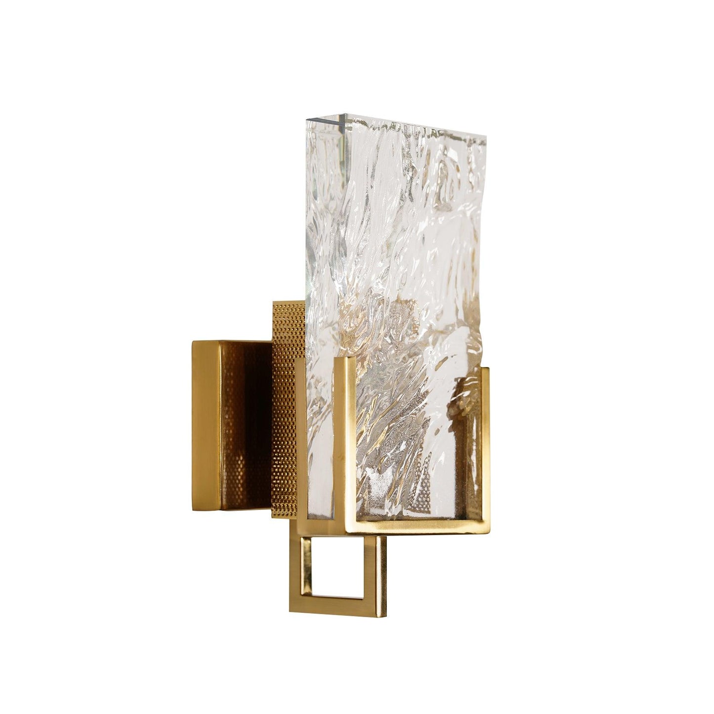 Ice Crystal Wall Lamp | Crystal Glass | Brass Finish