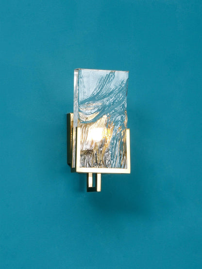 Ice Crystal Wall Lamp | Crystal Glass | Brass Finish