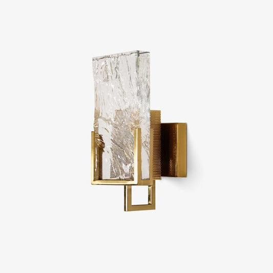 Ice Crystal Wall Lamp | Crystal Glass | Brass Finish
