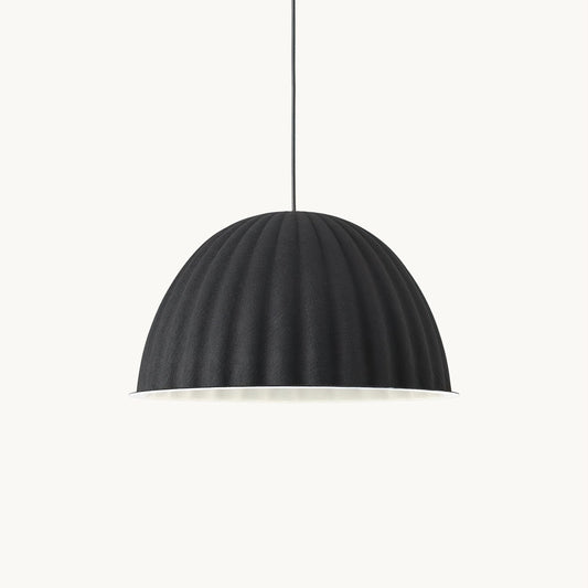 Dome Pendant Light | Felt & Metal | Black or Grey