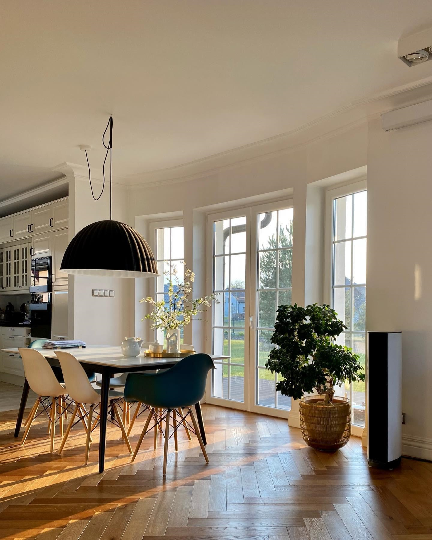 Dome Pendant Light | Felt & Metal | Black or Grey
