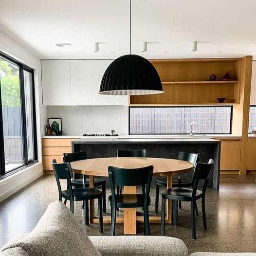 Dome Pendant Light | Felt & Metal | Black or Grey