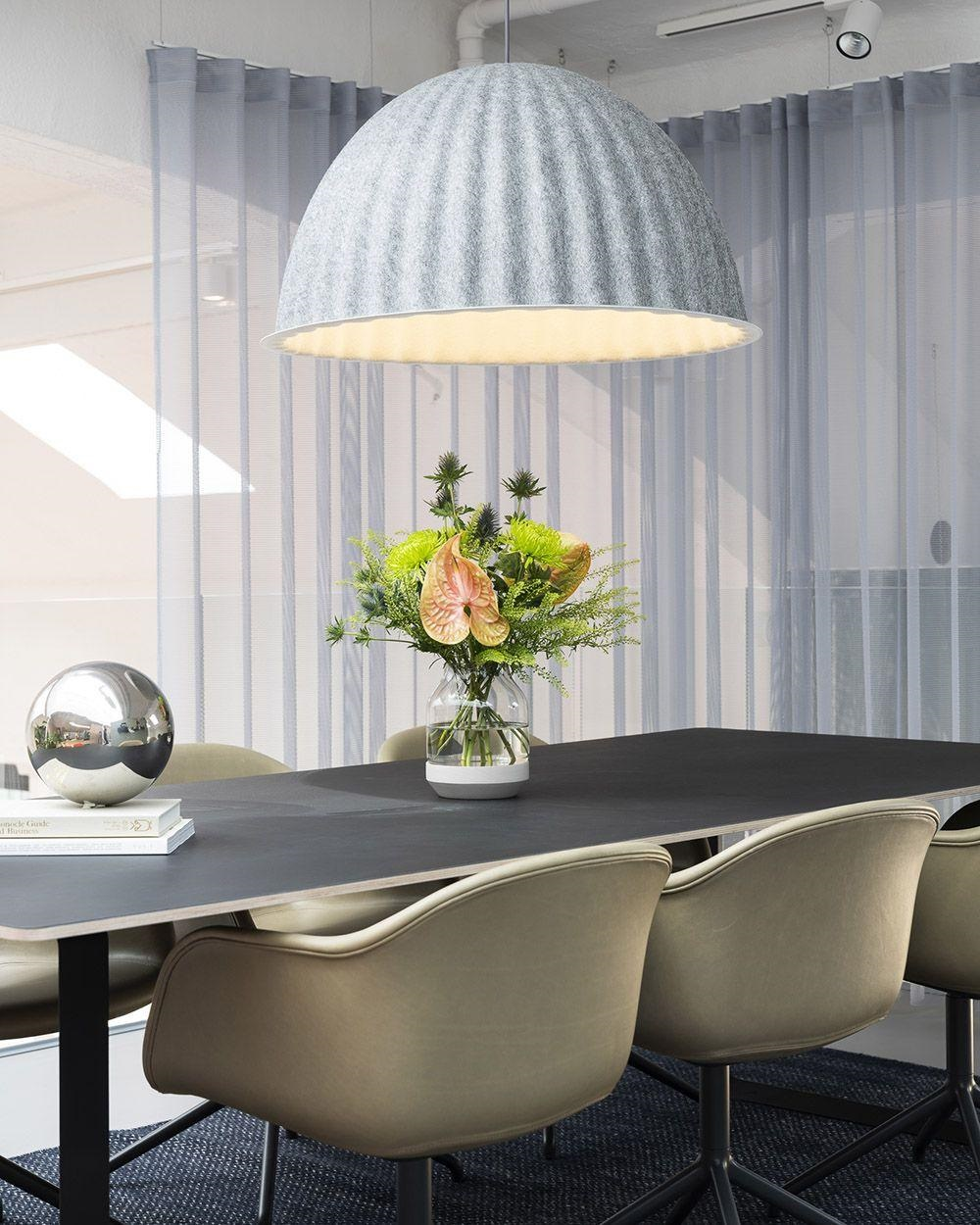 Dome Pendant Light | Felt & Metal | Black or Grey