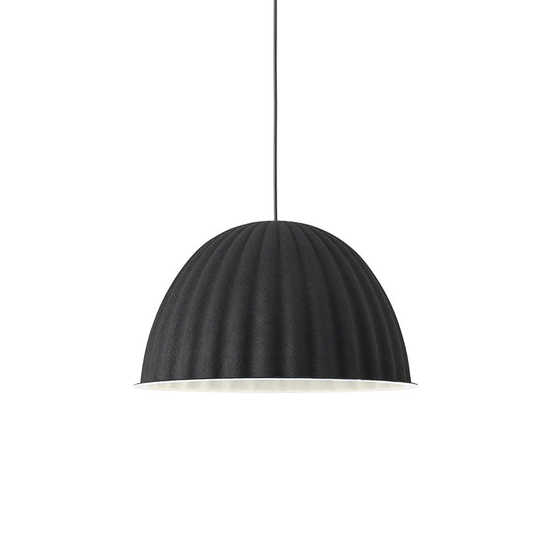 Dome Pendant Light | Felt & Metal | Black or Grey