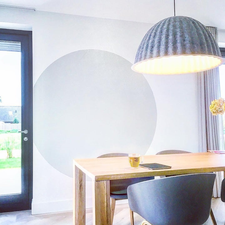 Dome Pendant Light | Felt & Metal | Black or Grey