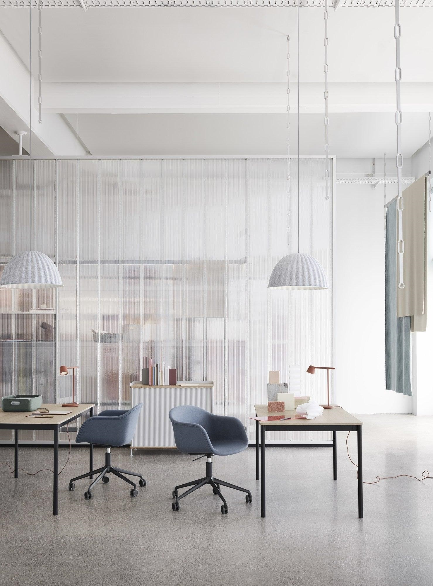 Dome Pendant Light | Felt & Metal | Black or Grey