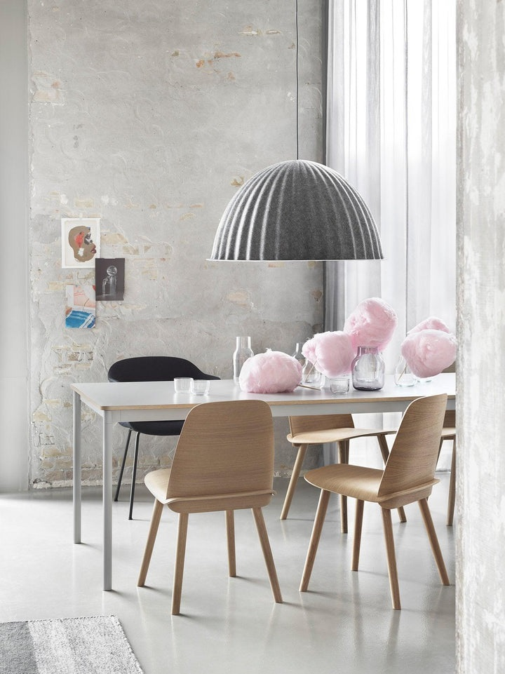 Dome Pendant Light | Felt & Metal | Black or Grey