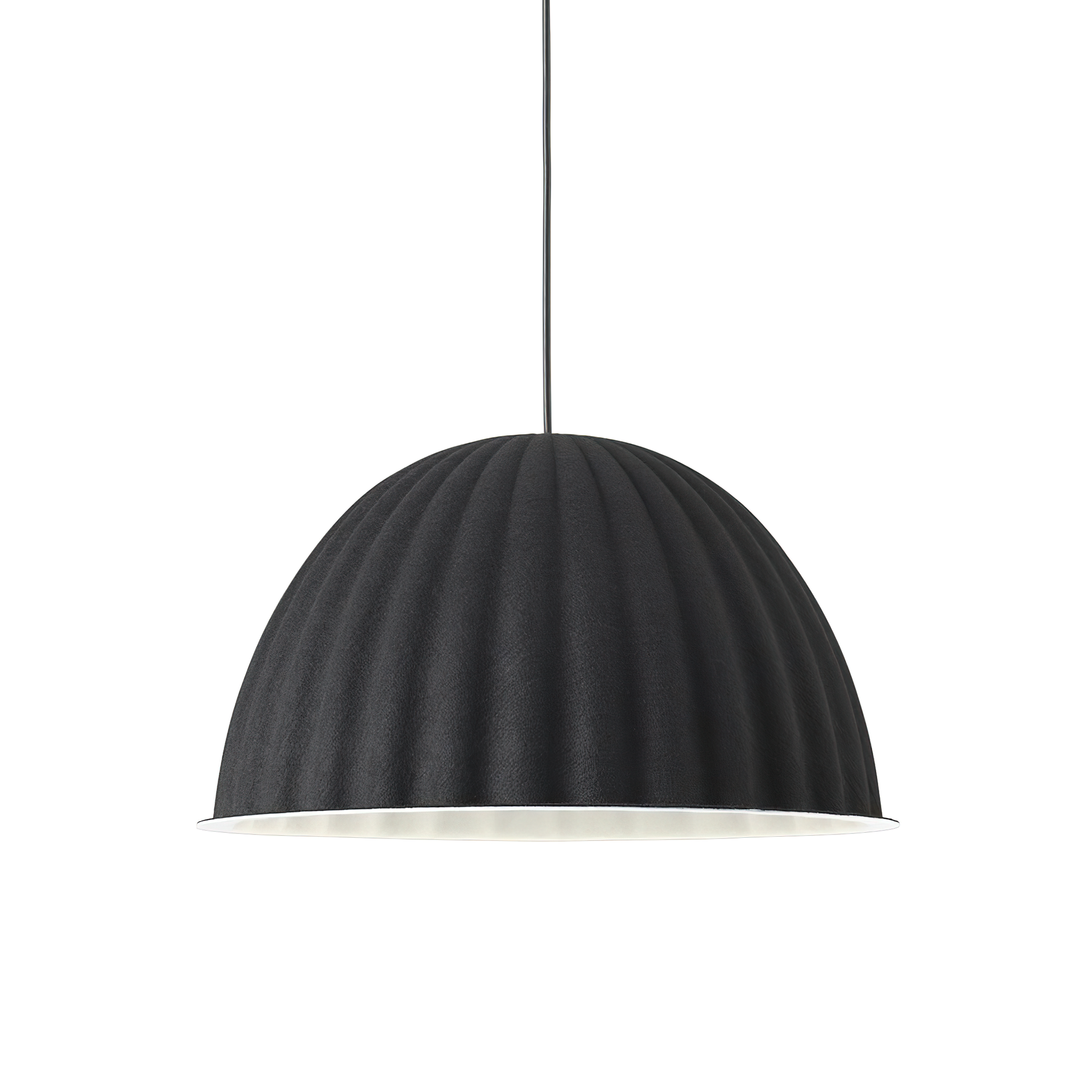 Dome Pendant Light | Felt & Metal | Black or Grey