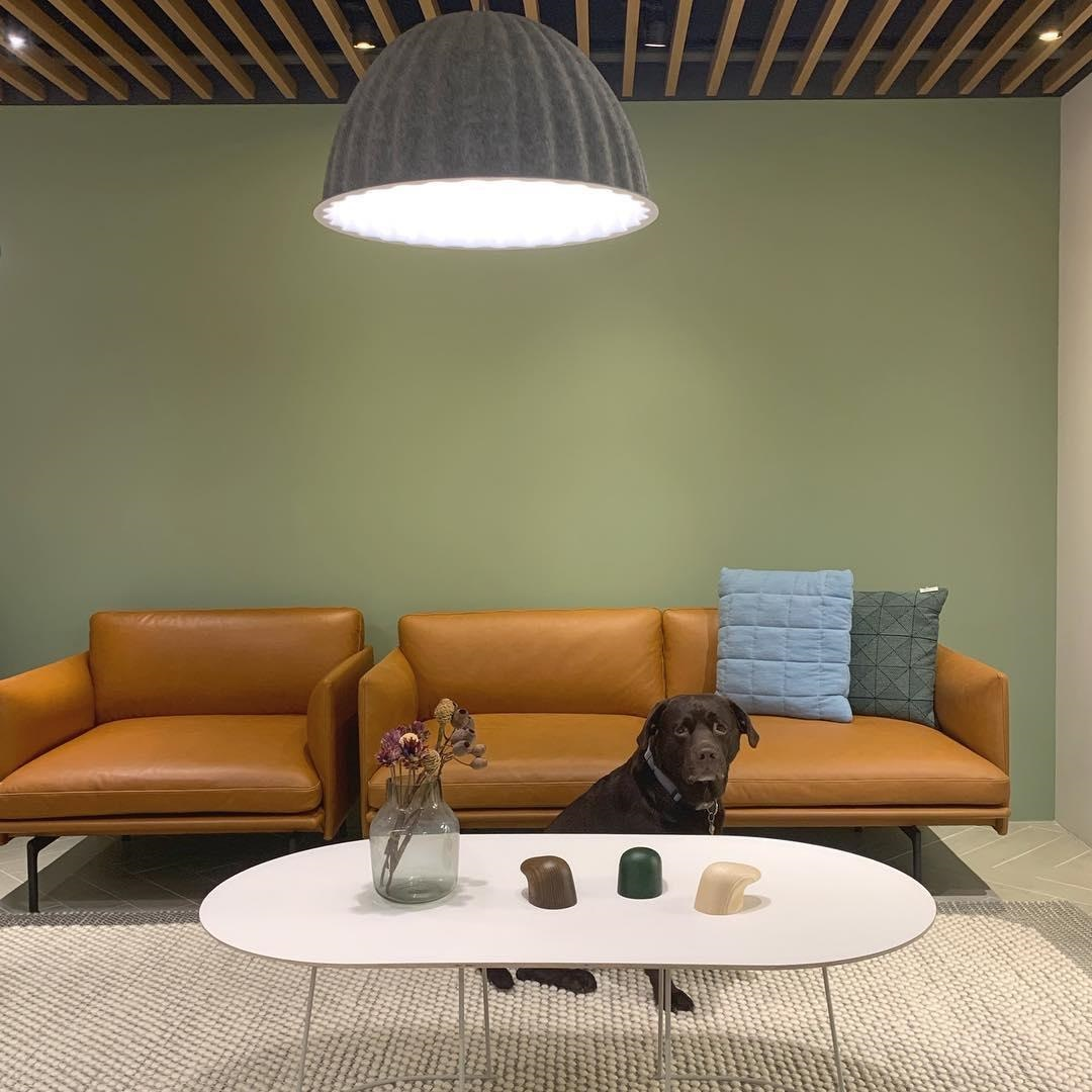 Dome Pendant Light | Felt & Metal | Black or Grey