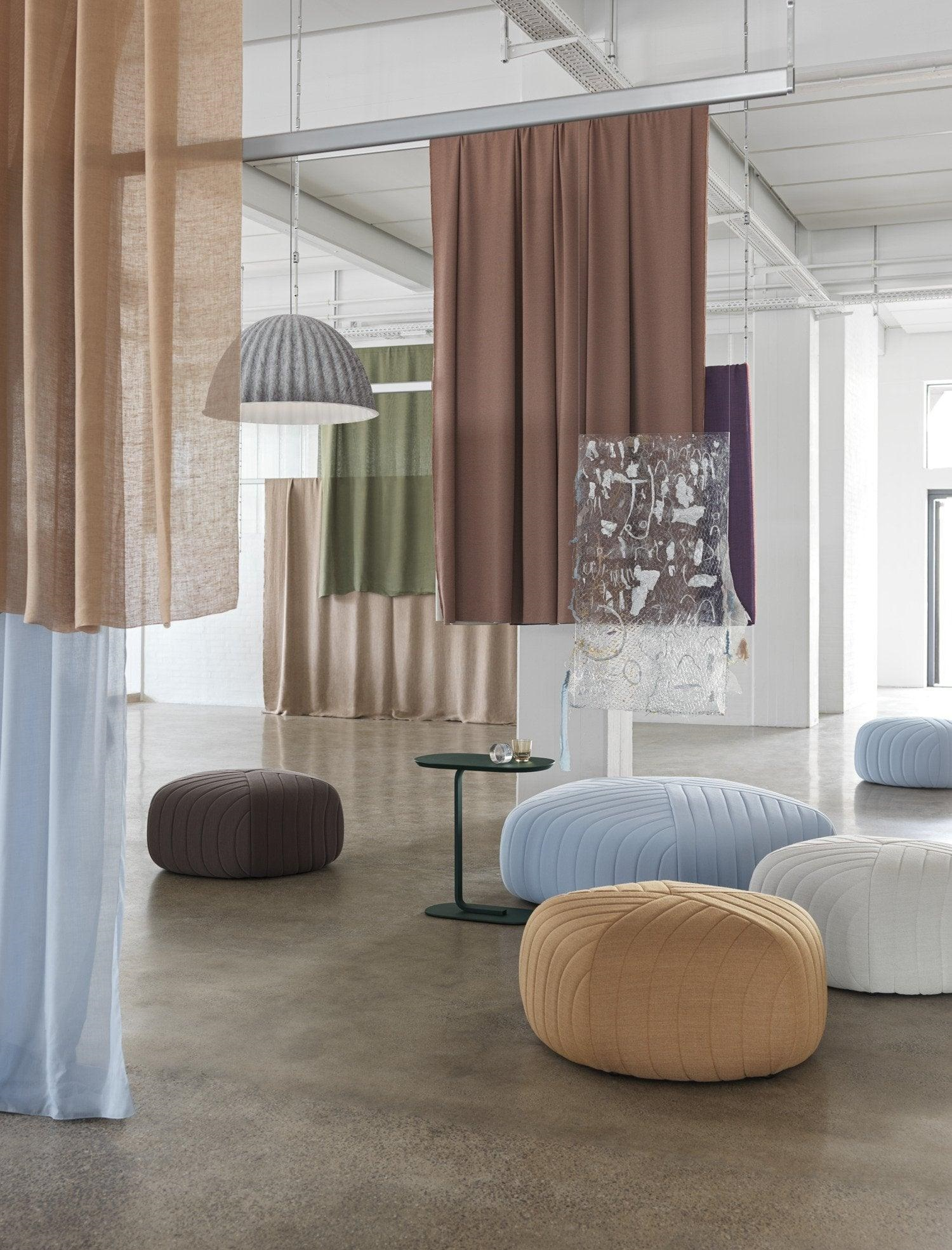 Dome Pendant Light | Felt & Metal | Black or Grey