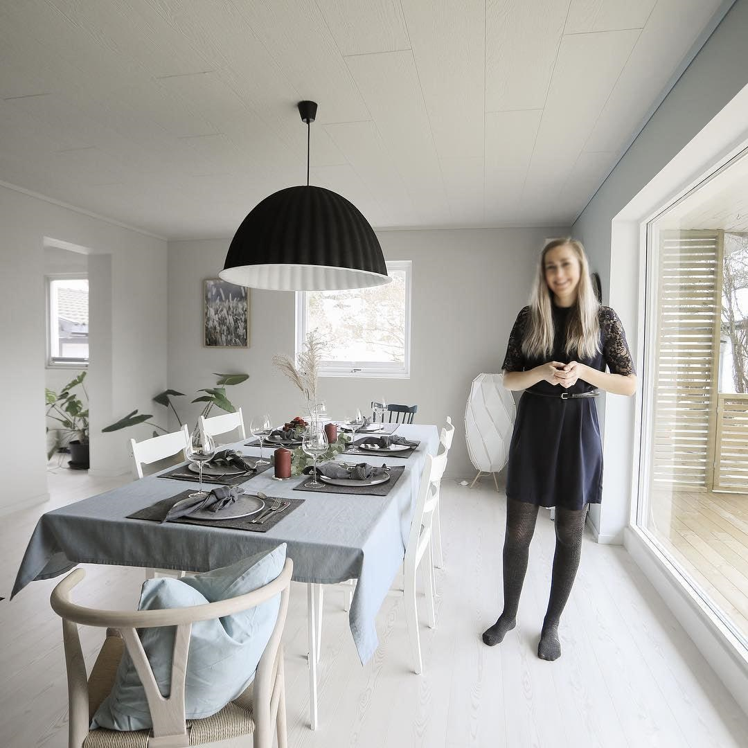 Dome Pendant Light | Felt & Metal | Black or Grey
