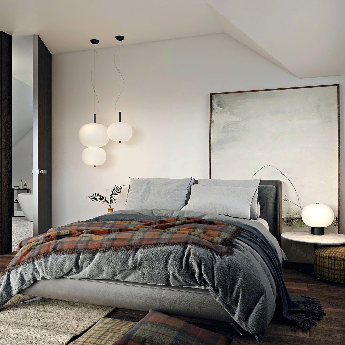 Ilargi Table Lamp | Hand-Blown Glass & Wood | Warm White LED