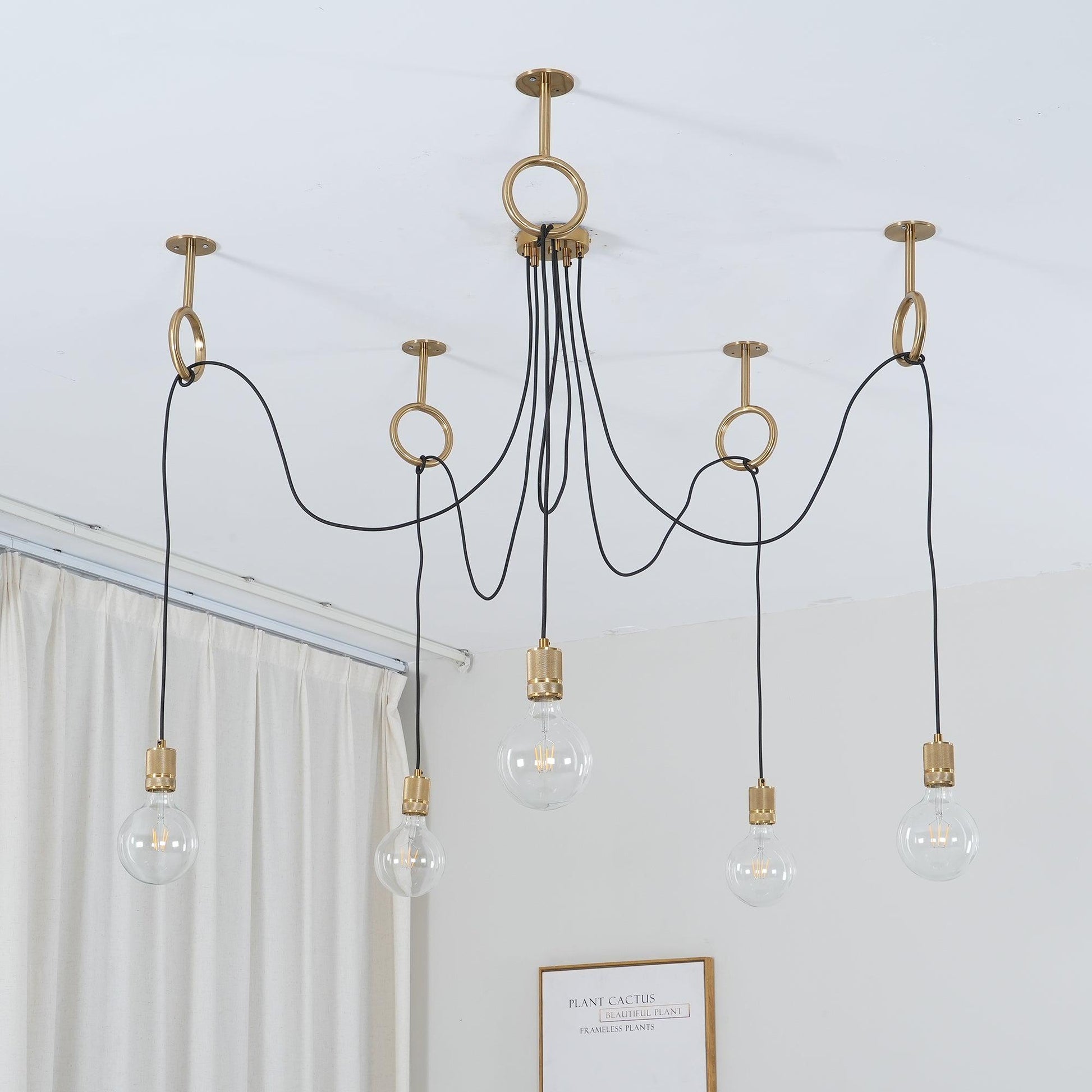 Industrial Spider Chandelier | Handcrafted Metal | Copper Finish | 3, 5, or 8 Heads