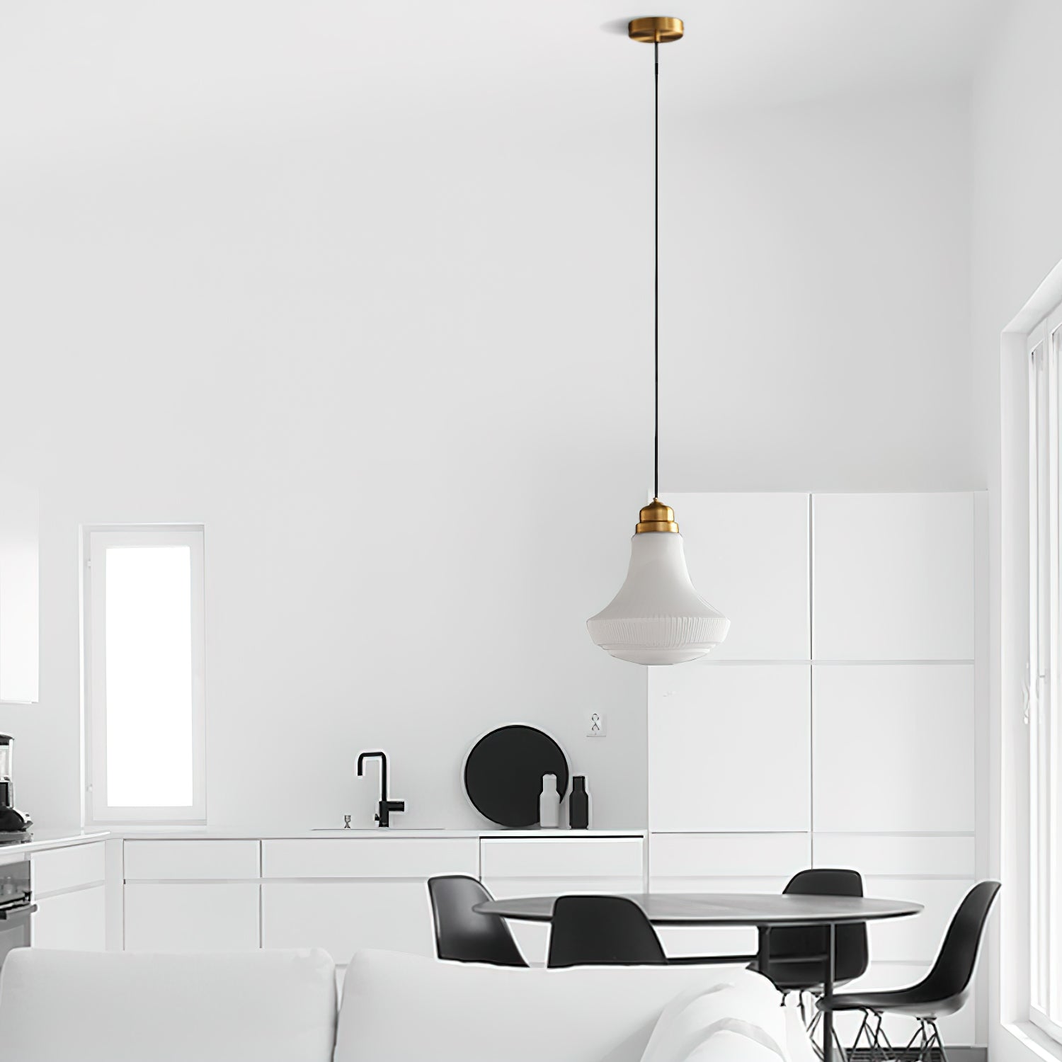 Ingalls Pendant Light | Brass & Glass | 30cm Diameter