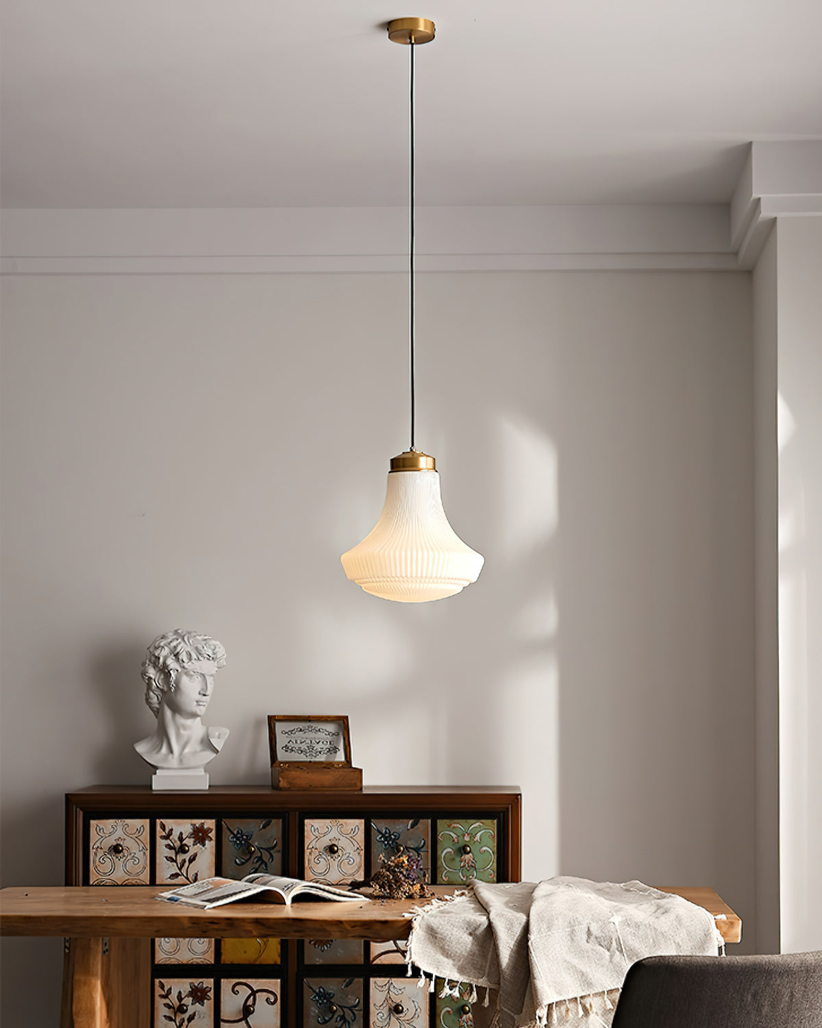 Ingalls Pendant Light | Brass & Glass | 30cm Diameter