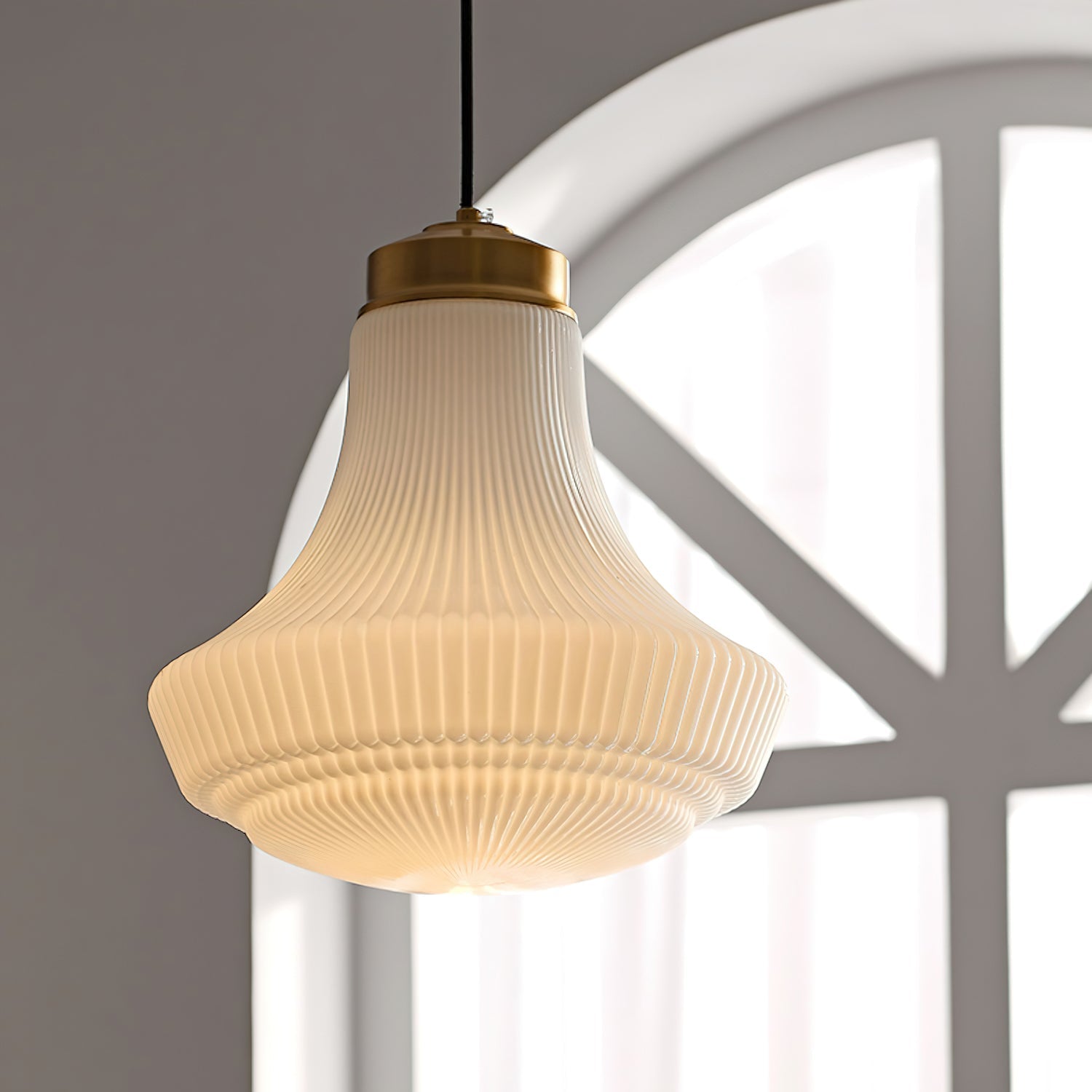 Ingalls Pendant Light | Brass & Glass | 30cm Diameter