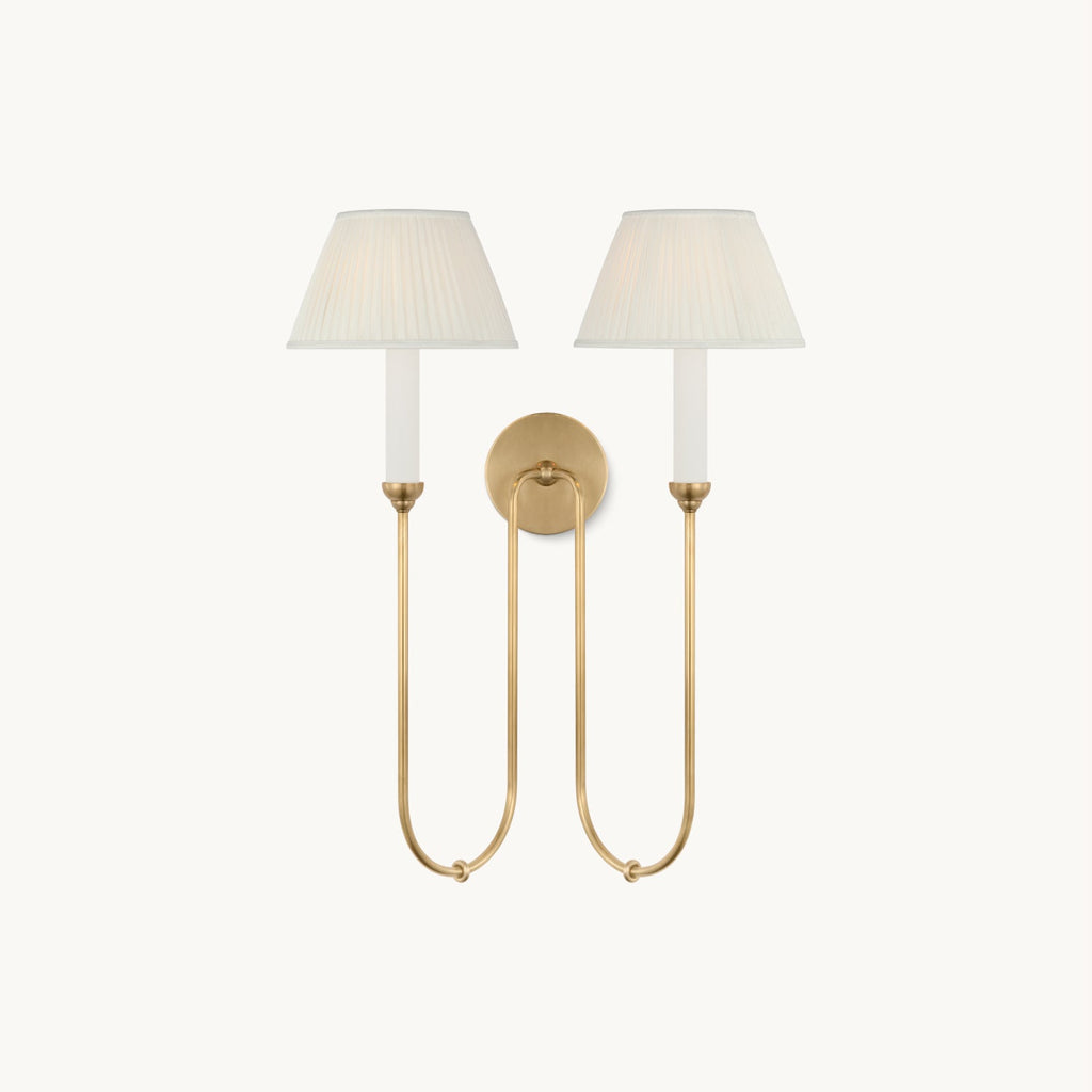 Ingela Wall Light | Brass & Fabric | Contemporary Design
