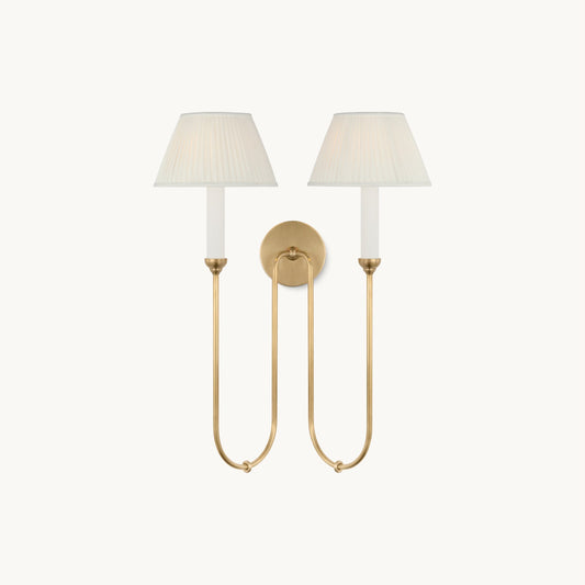 Ingela Wall Light | Brass & Fabric | Contemporary Design