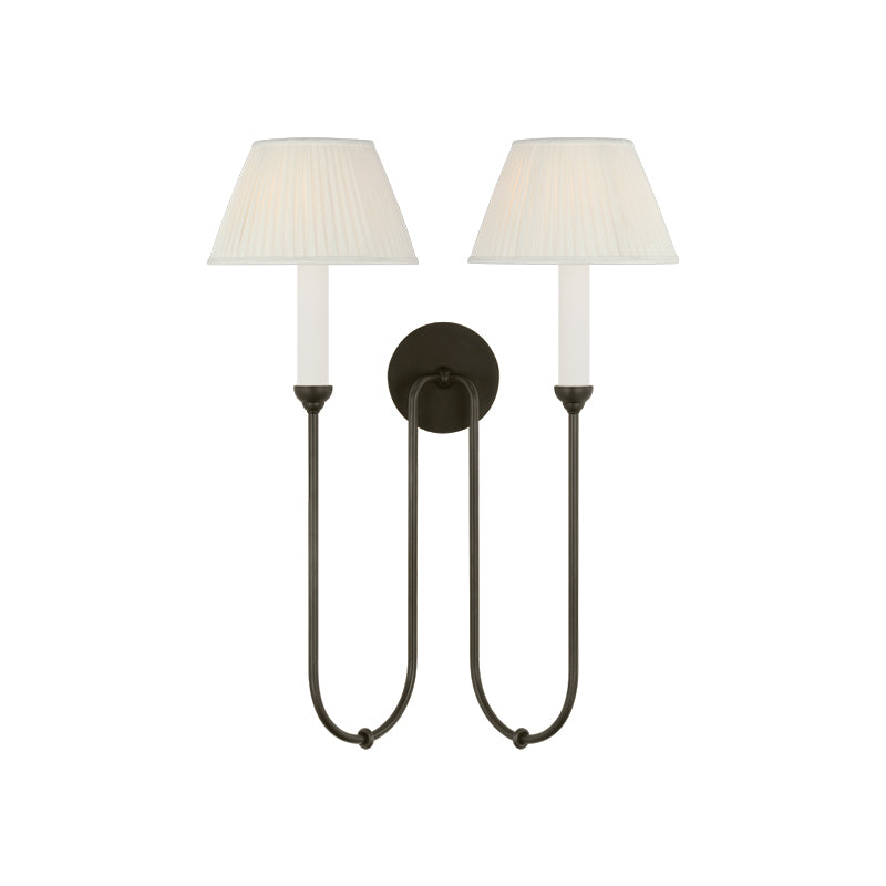 Ingela Wall Light | Brass & Fabric | Contemporary Design