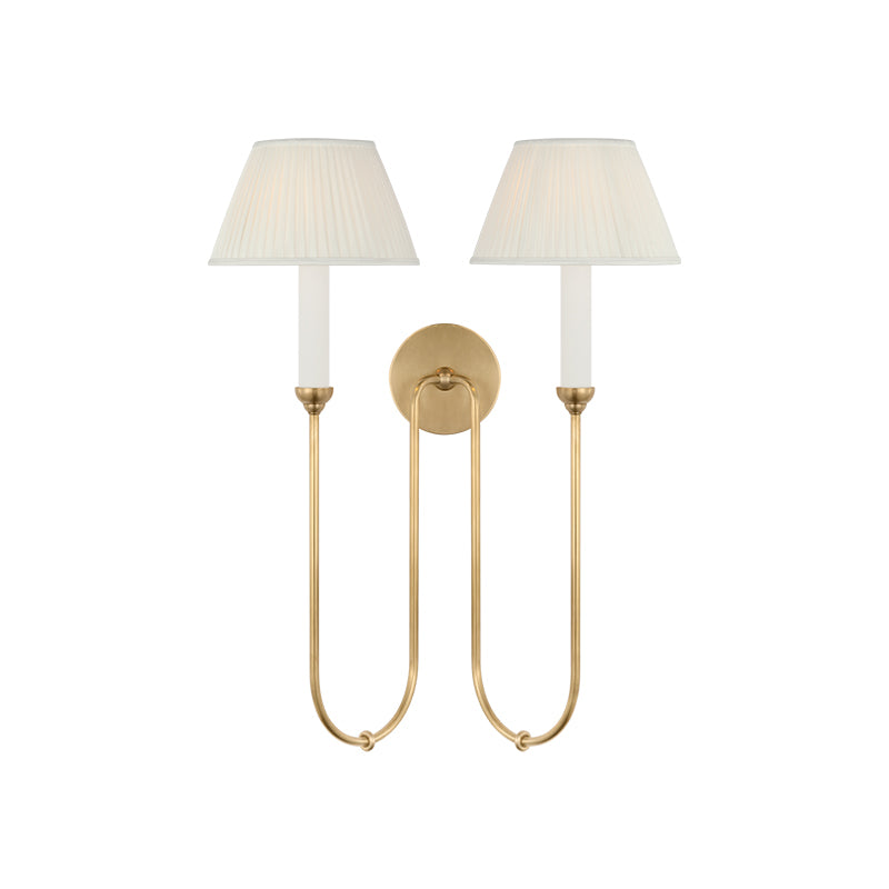 Ingela Wall Light | Brass & Fabric | Contemporary Design