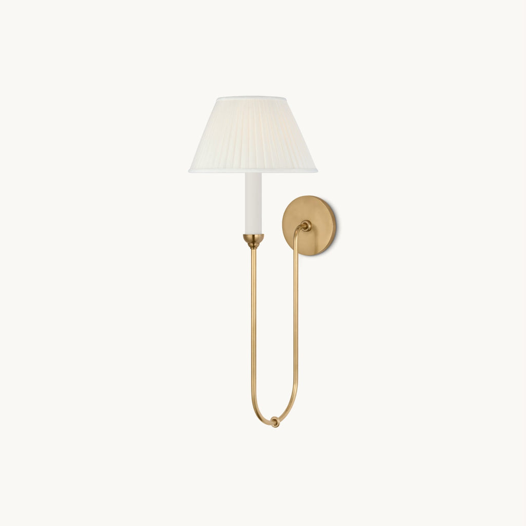 Ingela Wall Light | Brass & Fabric | Contemporary Design
