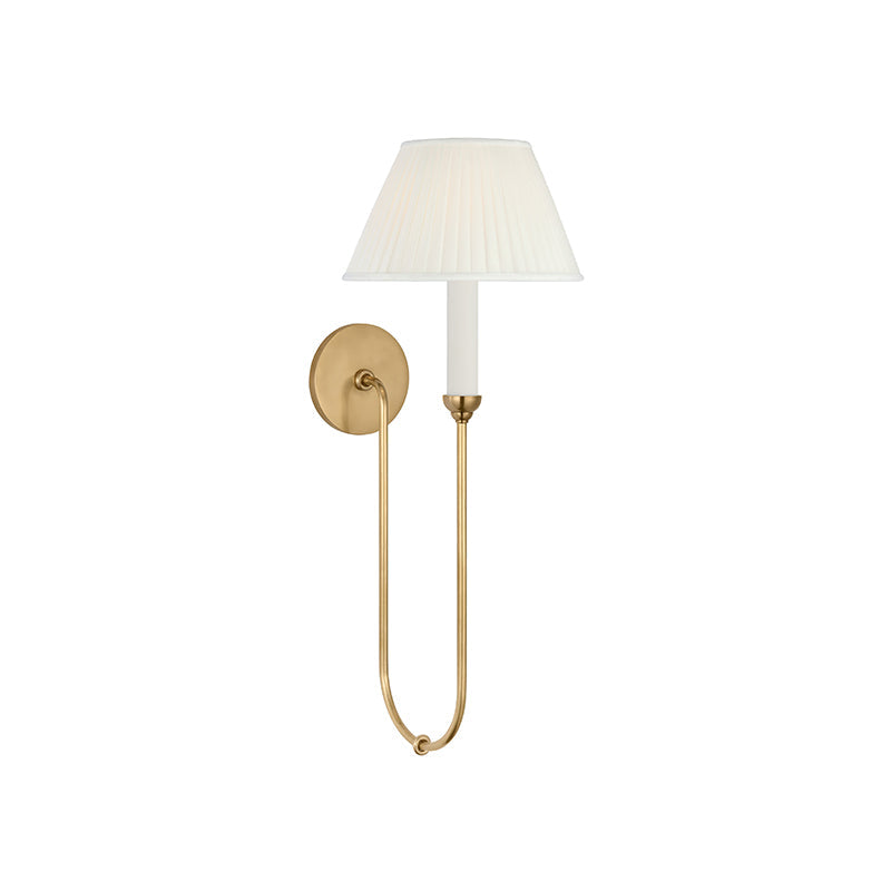 Ingela Wall Light | Brass & Fabric | Contemporary Design
