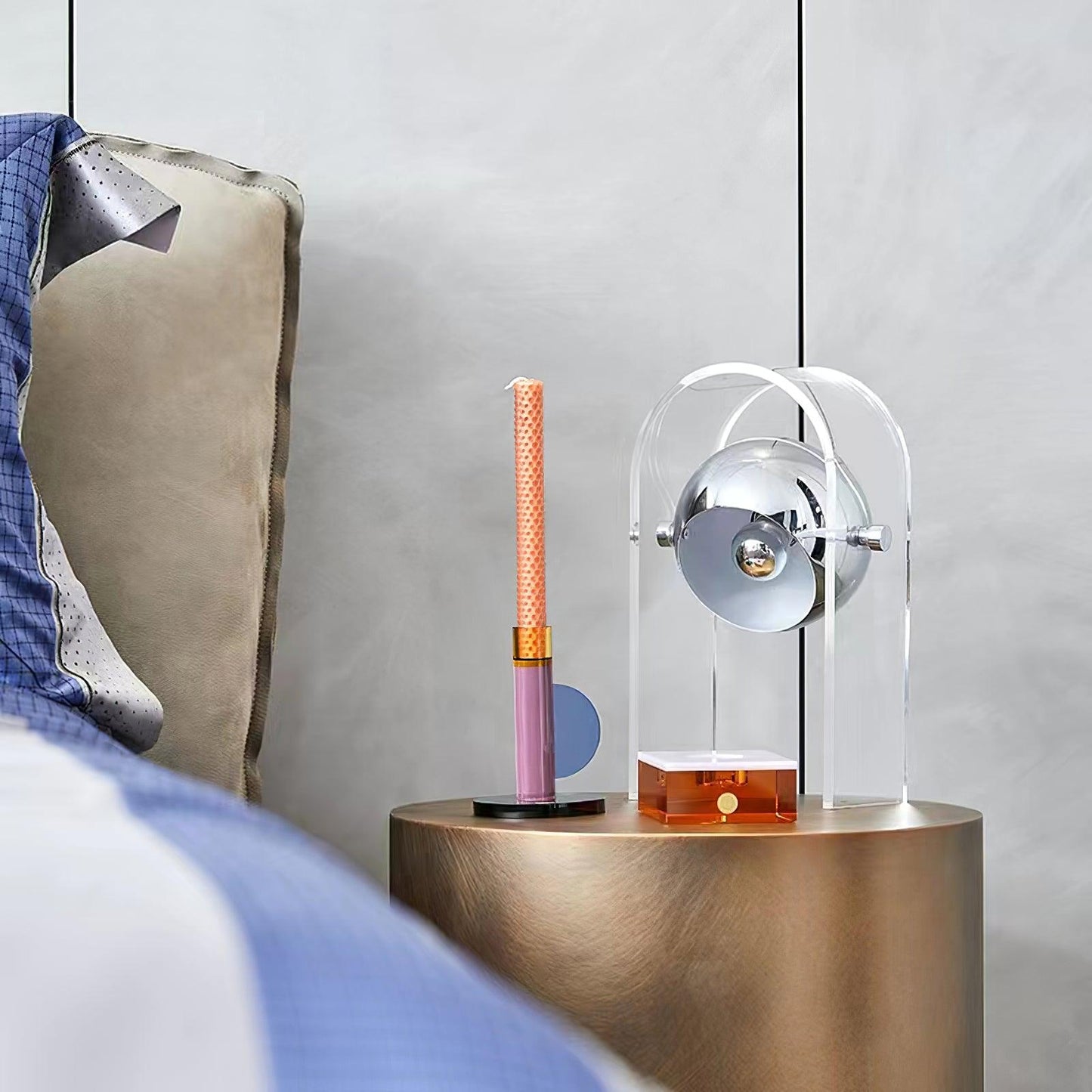 Insta Sensorette Table Lamp | Chrome & Acrylic | 20cm
