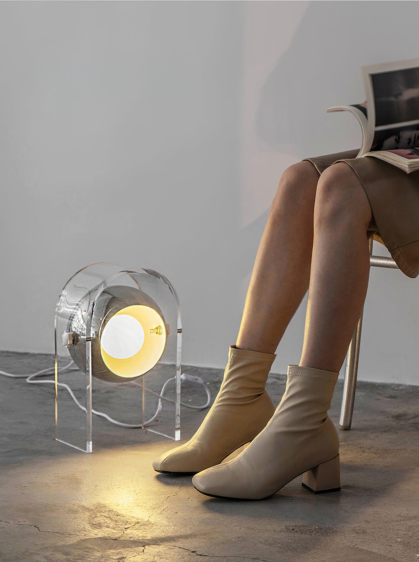 Insta Sensorette Table Lamp | Chrome & Acrylic | 20cm