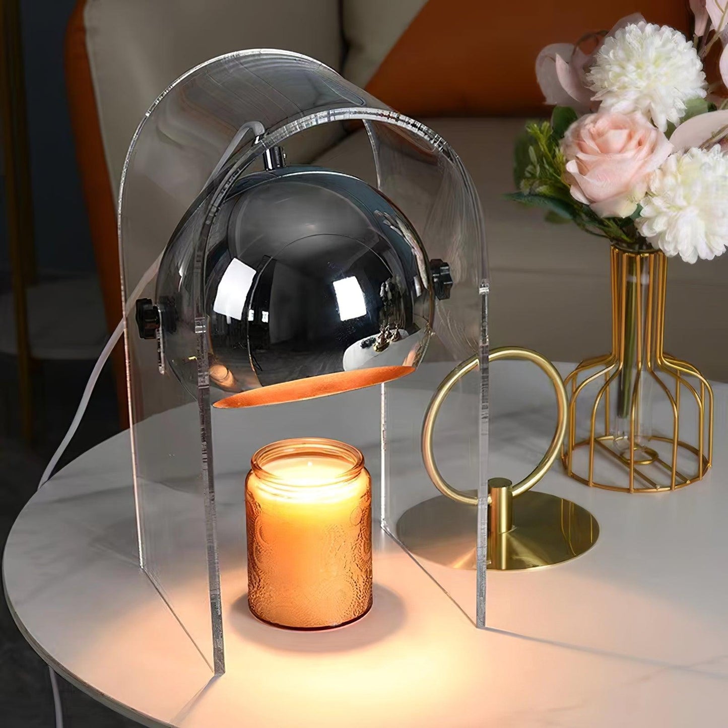 Insta Sensorette Table Lamp | Chrome & Acrylic | 20cm