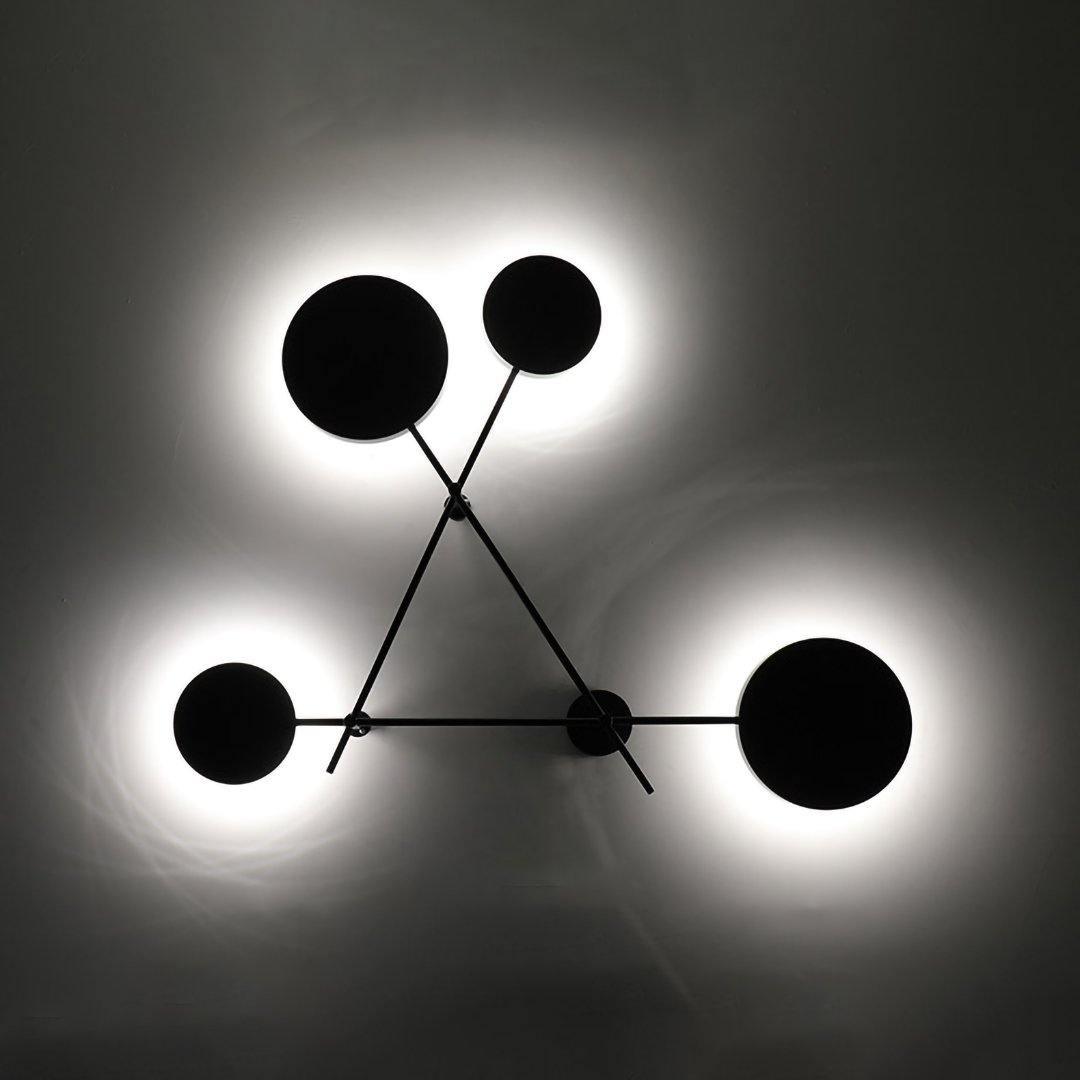 Lride Wall Lamp | Metal, Iron, Acrylic | Black, Gray + Black