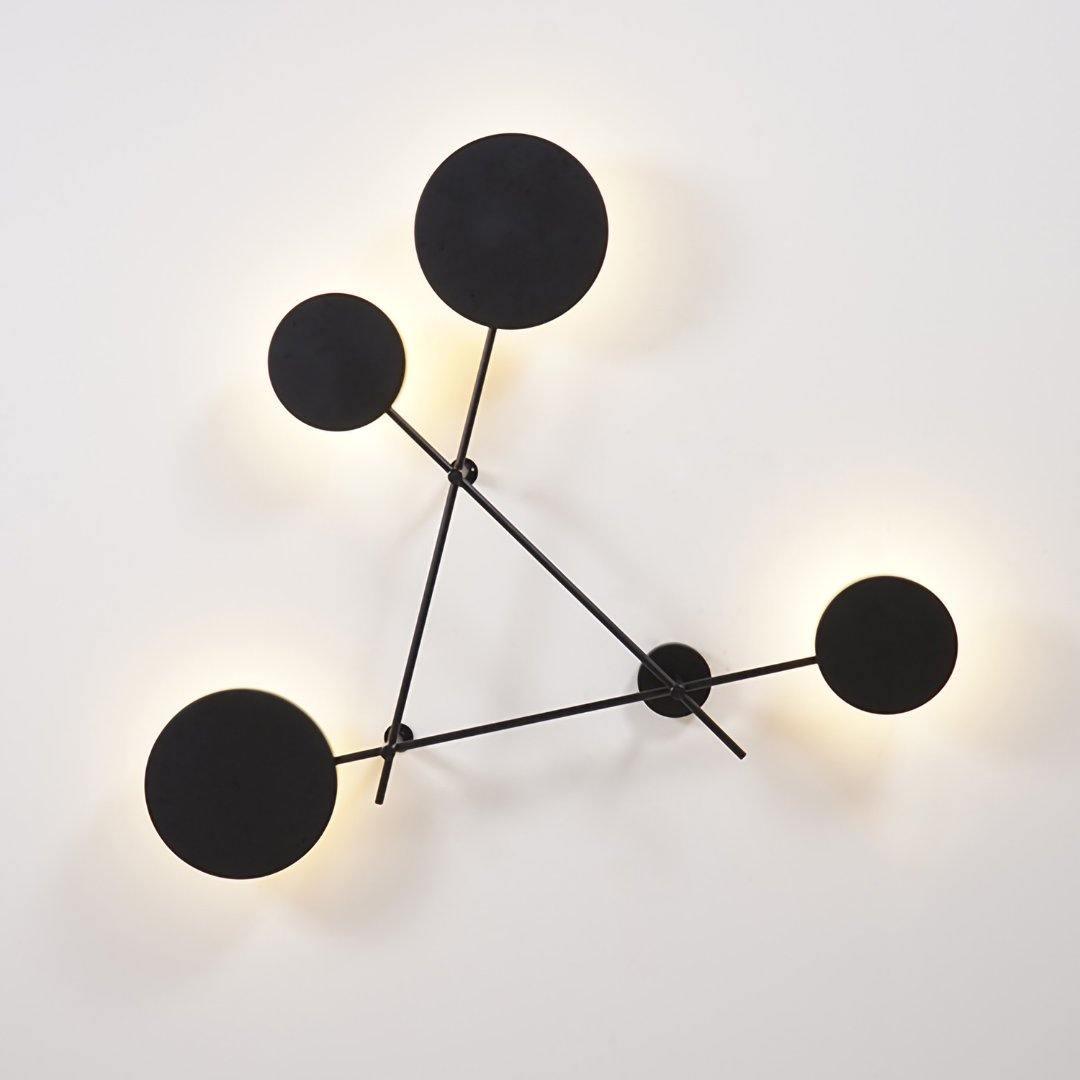 Lride Wall Lamp | Metal, Iron, Acrylic | Black, Gray + Black