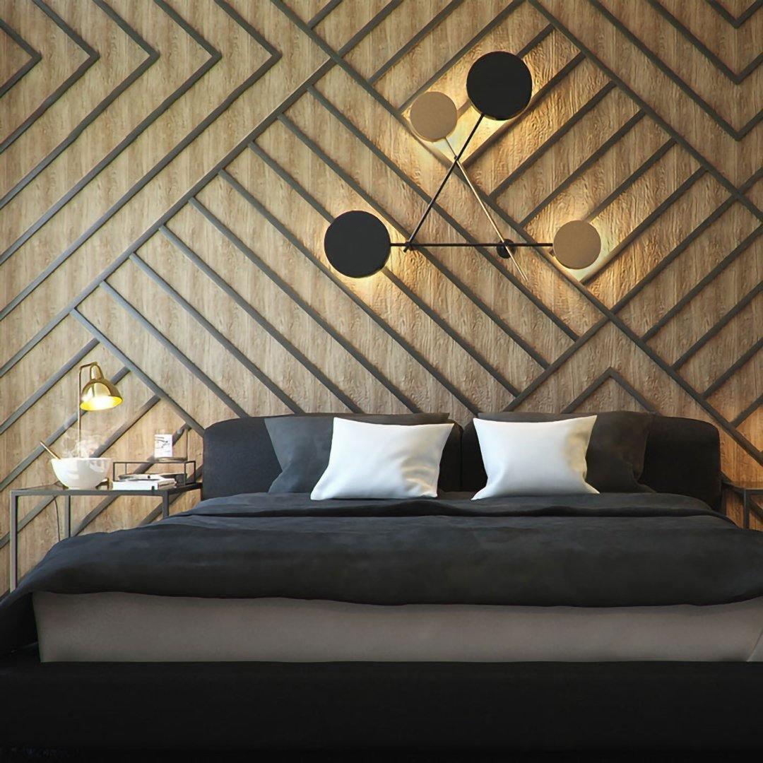 Lride Wall Lamp | Metal, Iron, Acrylic | Black, Gray + Black