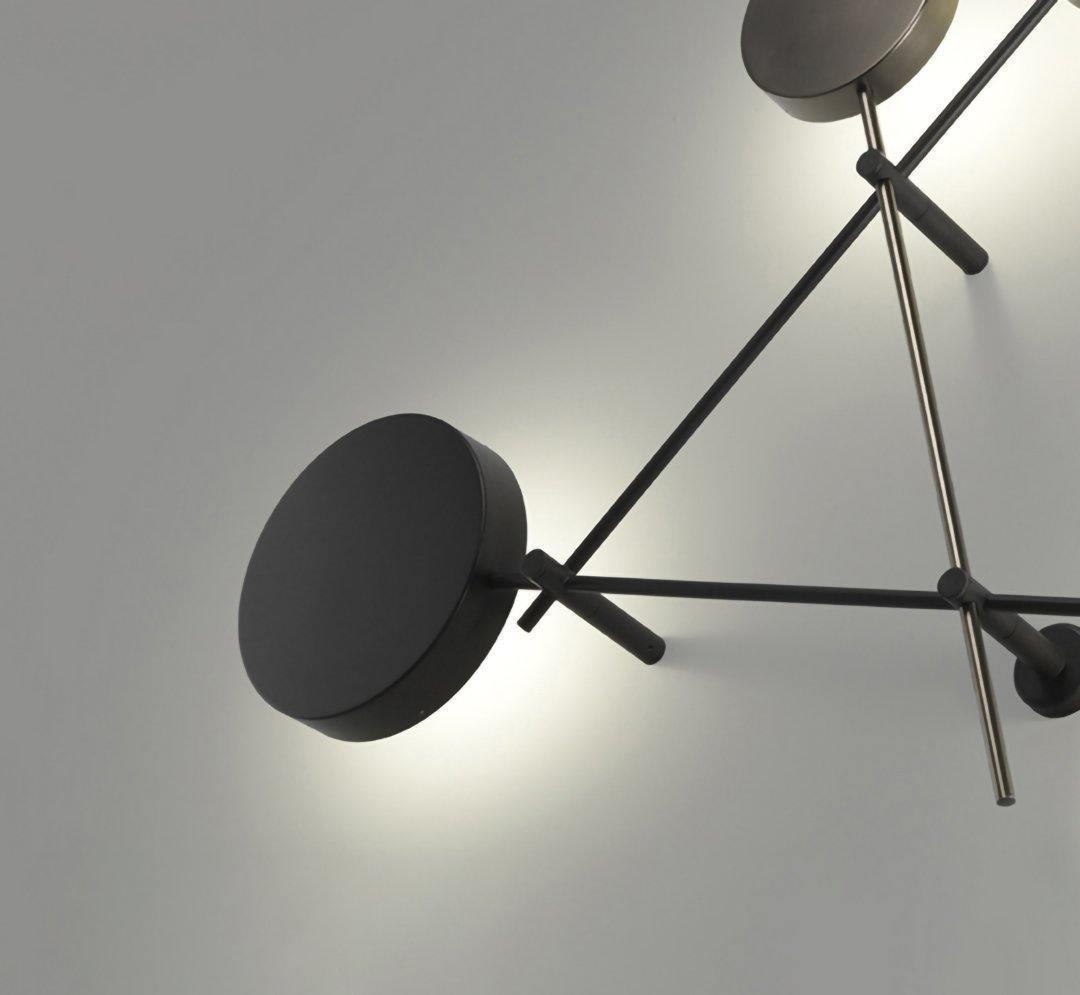 Lride Wall Lamp | Metal, Iron, Acrylic | Black, Gray + Black