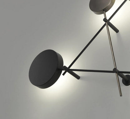 Lride Wall Lamp | Metal, Iron, Acrylic | Black, Gray + Black
