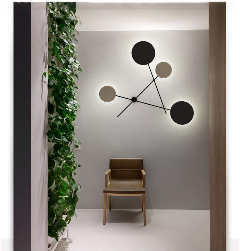 Lride Wall Lamp | Metal, Iron, Acrylic | Black, Gray + Black