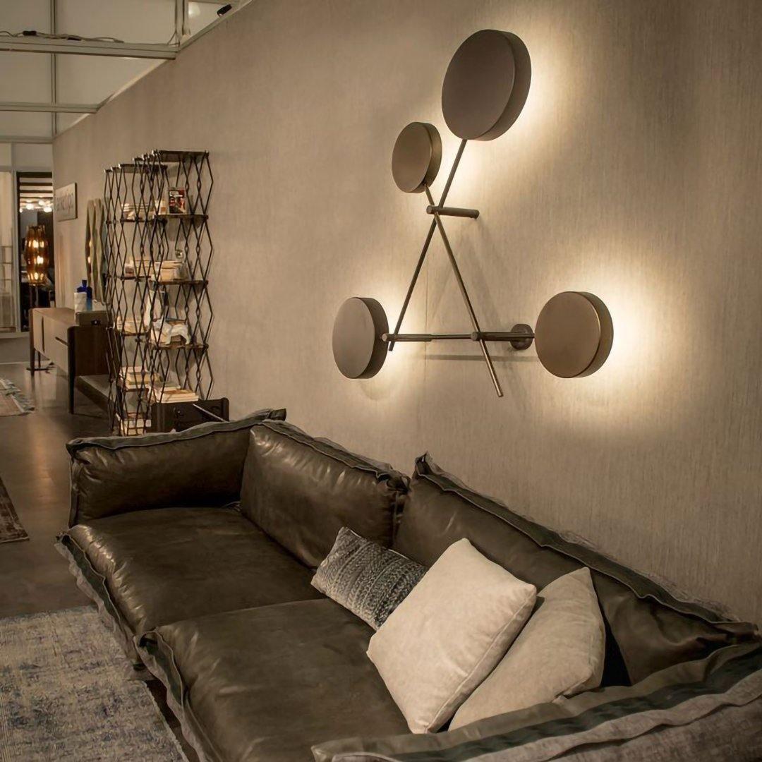 Lride Wall Lamp | Metal, Iron, Acrylic | Black, Gray + Black