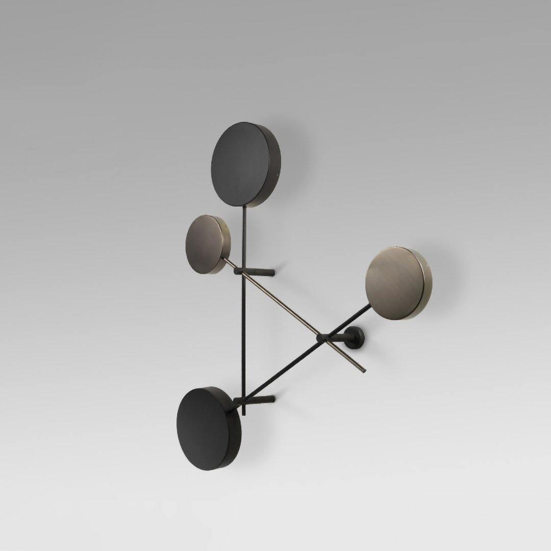 Lride Wall Lamp | Metal, Iron, Acrylic | Black, Gray + Black