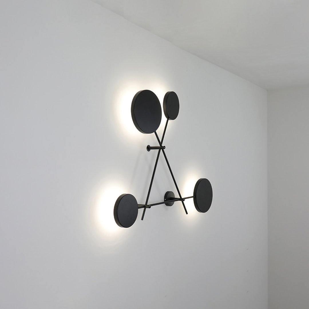 Lride Wall Lamp | Metal, Iron, Acrylic | Black, Gray + Black