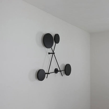 Lride Wall Lamp | Metal, Iron, Acrylic | Black, Gray + Black